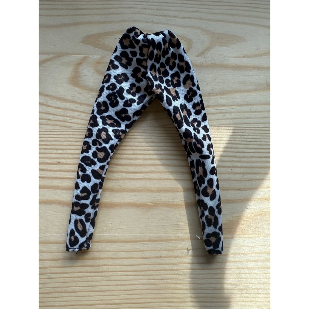 Leopard Print Doll Leggings Stretchy Fabric Fashion Accessory
